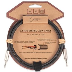 Carry-on AUX-kabel 1 meter 3 mm stereo mini jack TRS