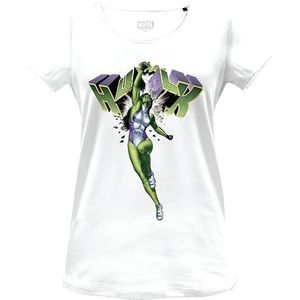 Marvel Womarcots021 T-shirt voor dames (1 stuk), Wit.