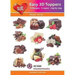 Easy 3D Toppers Chocolate Paradis papier, meerkleurig, 17 x 10 x 1 cm