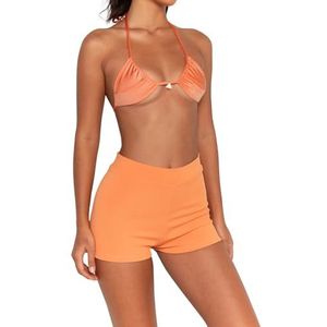 Fae Honey TOP Mars - Luxe duurzame stof halter bikinitop met driehoekige hals en minimale dekking - coole handwas extra kleine bikini oranje