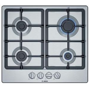 Bosch Electroménager PGP6B5B90 Plaque gaz - Plaque de cuisson 4 foyers [Classe énergétique D] 6 L58,2cm x P52cm - Acier Inox