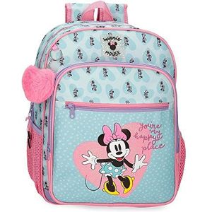 Disney Minnie My Happy Place Bagage, Messenger Bag voor meisjes, Blauw, schoolrugzak