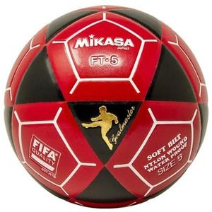 Mikasa FT5 Mastervoetballens, zwart/rood, maat 5