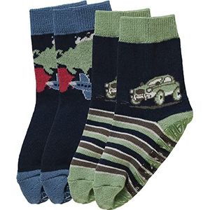 Sterntaler FLI Air Dubbelpak auto + planeet sokken, groen, normale baby jongens, groen, Eén maat, Grün