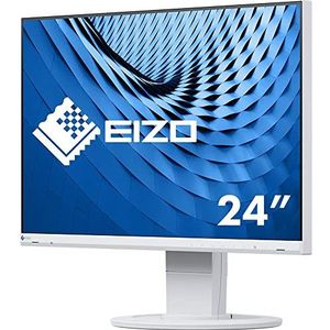 EIZO FlexScan EV2460-WT 23,8 inch Ultra Slim Monitor (DVI-D, HDMI, D-Sub, USB 3.1, DisplayPort, 5ms reactietijd, 1920x1080 resolutie) wit