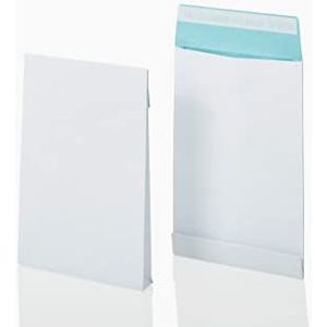 Bong C4 Zelfklevende folie, zelfklevend, met vleugelbodem, witte enveloppen met blauwe binnendruk (324 x 229 x 40 mm), 130 g/m², 125 stuks