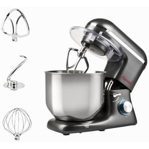 Girmi IM46 Planetaire kneedmachine ""Gastronome 8L"", kneden tot 3 kg, 1400 W (1800 W max), 8 liter, 6 snelheden, antracietgrijs