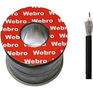 Webro RG6 Digitale coaxkabel voor antenne en satelliet, 50 m, zwart