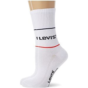 Levi's Uniseks sportlogo, korte sokken, korte sokken, uniseks, Wit / Blauw / Rood