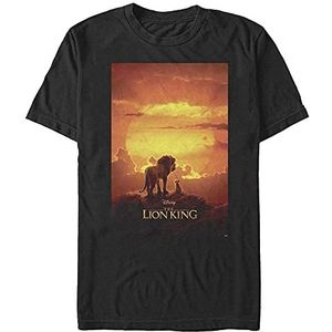 Disney The Lion King: Live Action Pride Rock Poster Organic T-shirt met korte mouwen, zwart, L, SCHWARZ