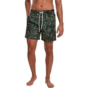 Urban Classics Badehose Paisley Swim Shorts voor heren, Paisley