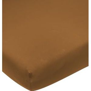 Meyco Home Uni hoeslaken eenpersoonsbed - camel - 90x210/220cm