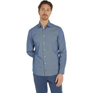Tommy Hilfiger Robe chemise Rf Micro Print Cl Stretch pour homme, Ancre bleu/blanc optique, 40