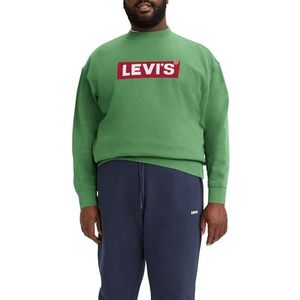 Levi's Big & Tall Relaxed Graphic Crew Sweatshirt voor heren (1 stuk), Boxtab Logo - Peppermint