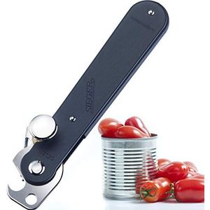 Westmark 11212270 Hendelopener met flesopener, staal, 14,9 cm, zwart/zilverkleurig