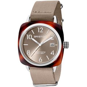 Briston Unisex volwassen quartz horloge met roestvrijstalen armband 23240.SA.T.30.NT, bruin, band, Bruin, Band