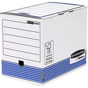 Bankers Box 11311 ordner, A4+, rugbreedte 200 mm, wit/blauw, 10 stuks