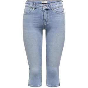 ONLY Onlblush Mw Slit Cap Shorts Dnm Dot Noos Onlblush Mw Slit Cap Short Dnm Dot Noos Dames (1 stuk), Lichtblauw jeans, XXL