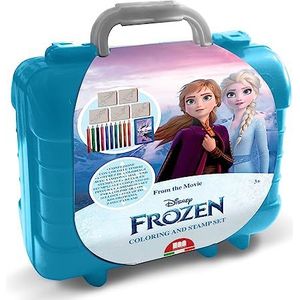 Multiprint - Disney Frozen stempelset van natuurlijk hout en rubber, kleur blauw, 42883