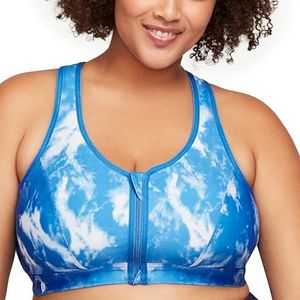 Glamorise Sportbeha voor dames, Tie-Dye-blauw