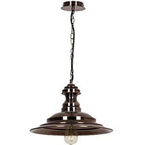 Homemania Vintage hanglamp van metaal, antiek zilver, 39 x 28 cm, kabel 110 cm, 65 stuks