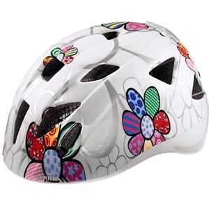 ALPINA XIMO Flash fietshelm meisjes, Witte bloem, 45 - 49