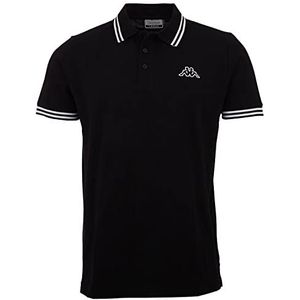 Kappa Polo shirts, zwart, XL heren, zwart, zwart.