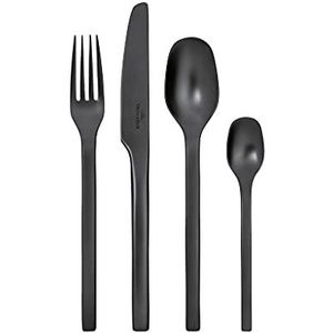 Villeroy & Boch - Manufacture Cutlery Tafelbestek voor maximaal 4 personen, 16-delig, roestvrij staal, zwart