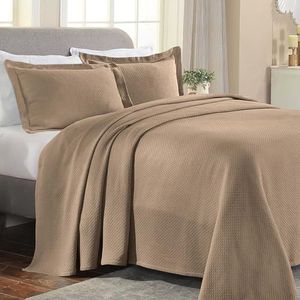SUPERIOR Sprei van katoen, taupe