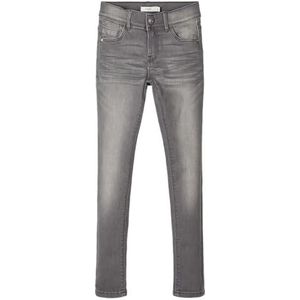 Name It nkfpolly dnmatasis broek voor jongens, lichtgrijs, denim