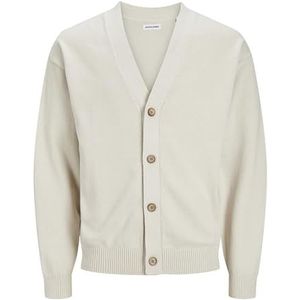 JACK & JONES Jjemiles Knit Cardigan Sn Cardigan voor heren, Lichtbeige