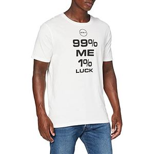 GSA Bedrukt T-shirt voor heren, ster wit