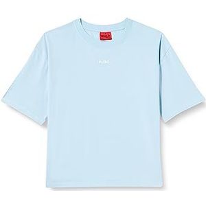 HUGO Shuffle Loungewear_T T-shirt voor dames, Lichtblauw/pastel