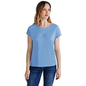 Street One T-shirt à manches courtes pour femme, Bay Blue., 38