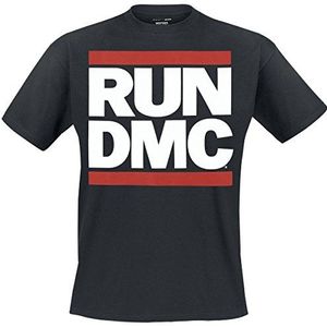 Mister Tee Run Dmc T-shirt met logo voor heren (1 stuk), SCHWARZ