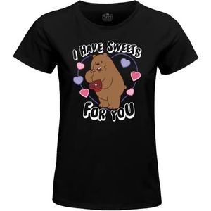 We Bare Bears T- Shirt Femme, Noir, XL