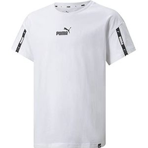 PUMA PUMA Power Tape Tee G T-shirt voor jongens, Puma Wit