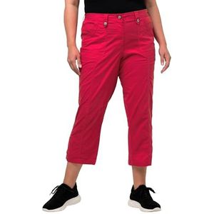 Ulla Popken Grote maten cargobroek voor dames met koningsbroek, Rood