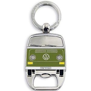 BRISA VW Porteclés Collection met bierflesopener, sleutelhanger accessoires met Portecled Ring (VW T2 Bus/Groen)