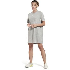 Reebok Ri T-shirtjurk voor dames, grijs gemêleerd/wit/wit
