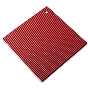 Zeal Beschermhoes van silicone, hittebestendig, platte onderkant, antislip, siliconen, rood, 22 cm
