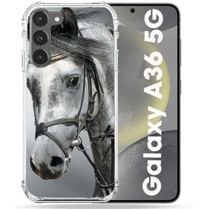 Cokitec Coque Renforcée pour Samsung Galaxy A36 5G Animal Cheval Blanc