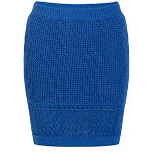 dedica Mini jupe en tricot pour femme, bleu roi, S