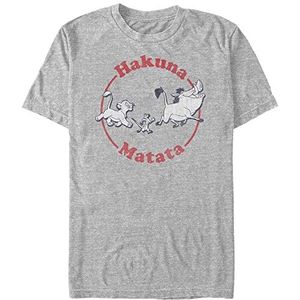 Disney The Lion King Classic Motto Organic T-shirt, uniseks, korte mouwen, Melange Grey, XL, Melange Grey