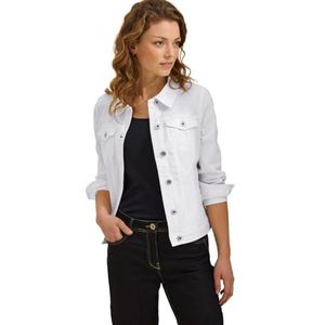 Cecil B212455 Jeansjas voor dames, Wit, S