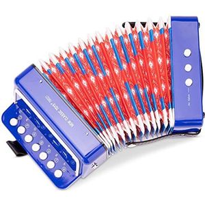 New Classic Toys Speelgoedinstrument Accordeon Blauw Inclusief Muziekboekje