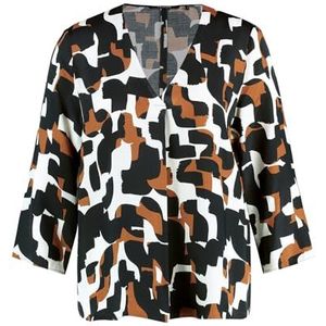 Taifun 960994-19191 Damesblouse (1 stuk), Lichte crème met patroon