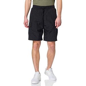 Urban Classics Heren Nylon Cargo Shorts met opgestikte zakken in 2 kleuren, maten S tot 5XL, zwart.