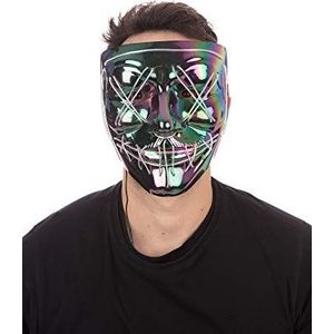 Bristol Novelty BM589 Anarchy Iridescence masker voor heren en dames, groen