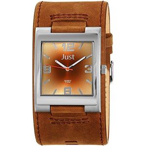 Just Watches - 48-S2765-BR - herenhorloge - kwarts analoog - armband van bruin leer